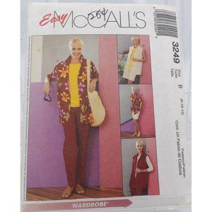 McCalls Easy Pattern #3249  ©2001 Top Shorts Pants & Shirt Size8-10-12